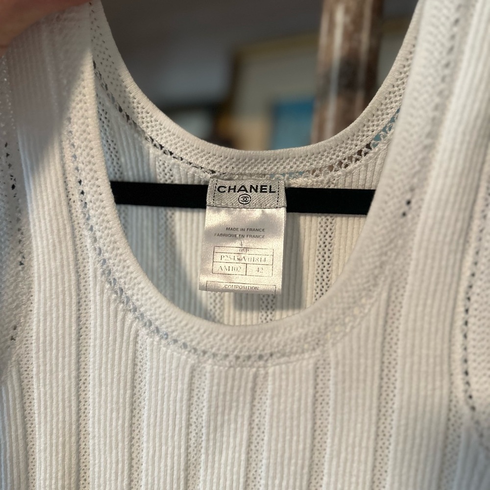CHANEL KNITTED LACE TANK TOP - Picture 7 of 8